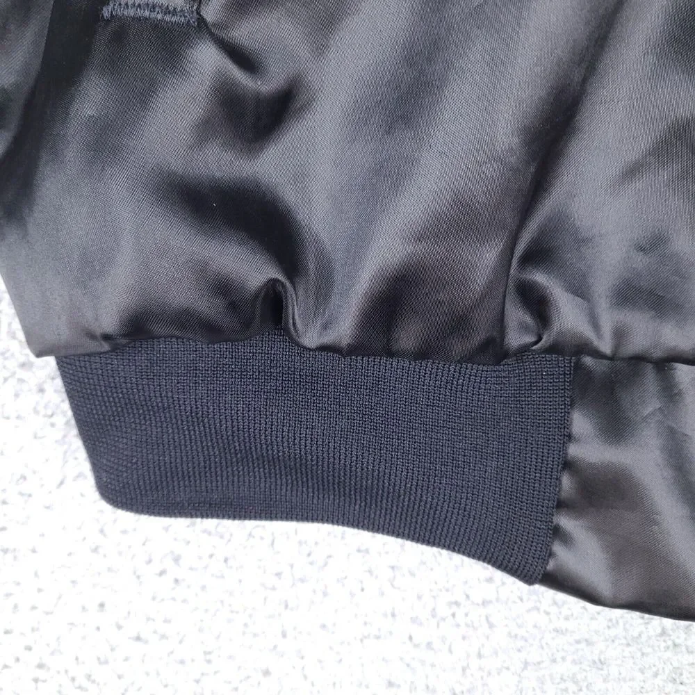 Vintage Hartwell Jacket Mens Large Black USA Made Bomber Nylon Whiteco‎ Metrocom